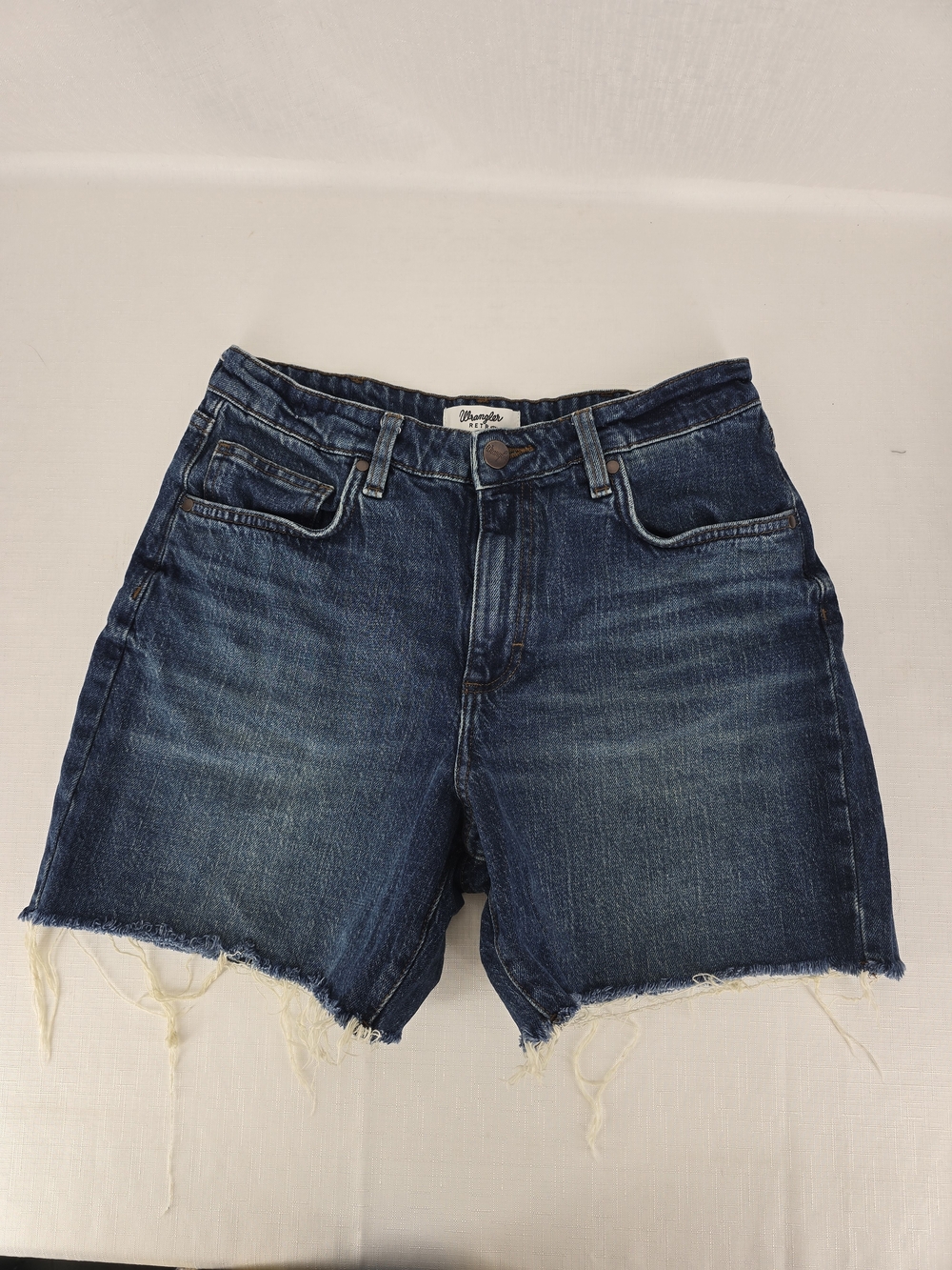 Wrangler Dark Blue Denim Cutoff Shorts